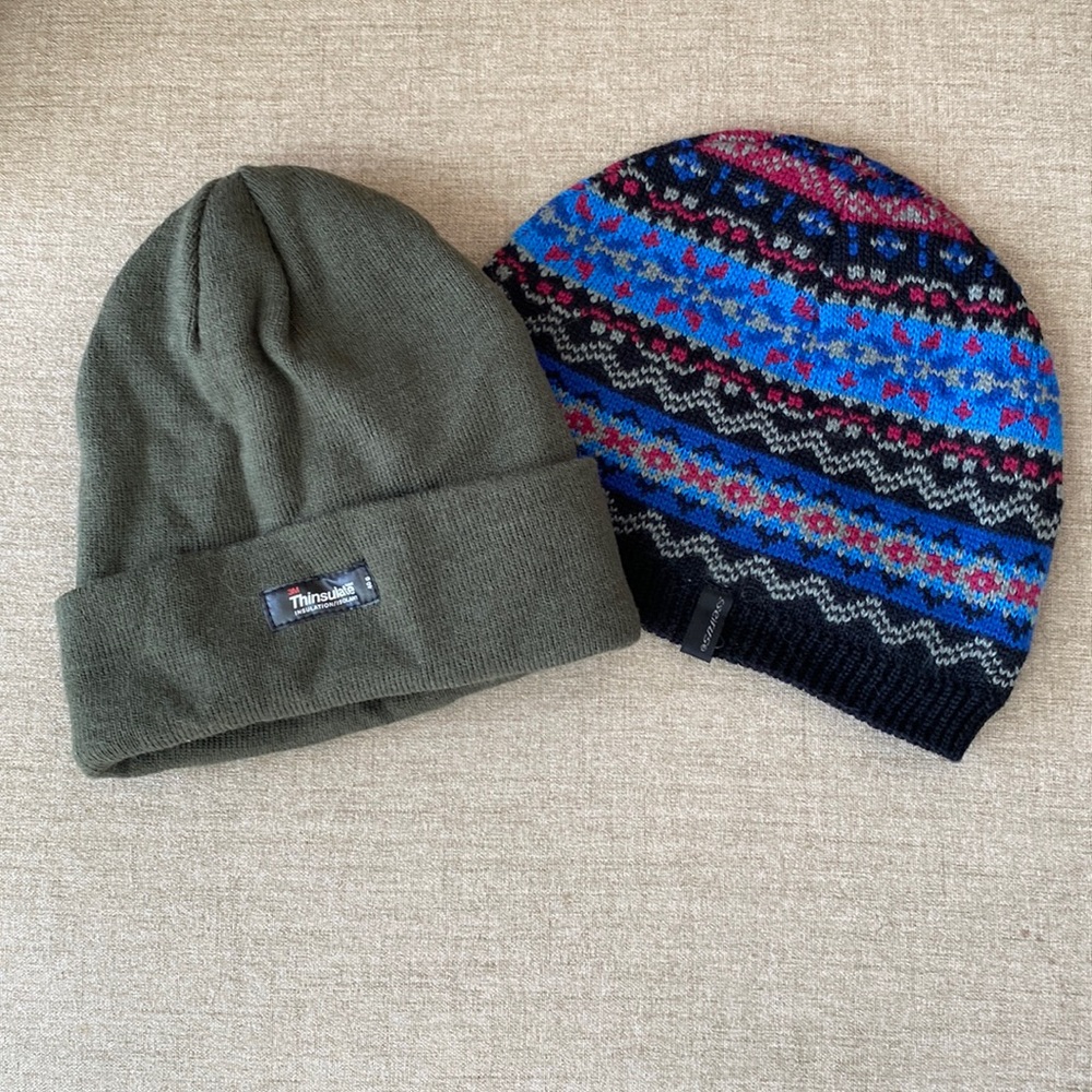 Two Thinsulate Lined Winter Beanies / Hats - from Chile & Scotland!